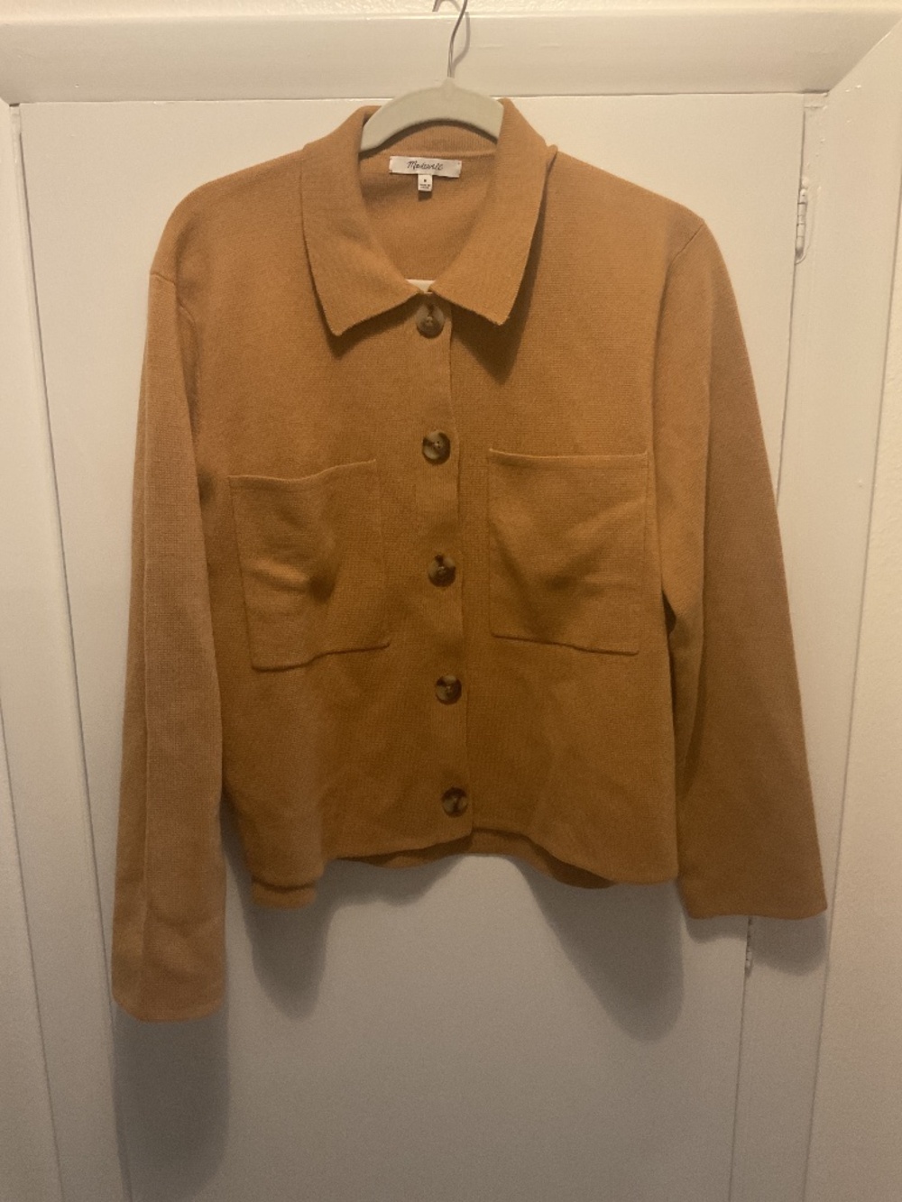 Madewell Jacket Cardigan, Camel Color, Size Medium
